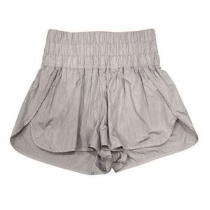 Free People Movement The‎ Way Home Shorts L Purple High Rise Lined Activewear